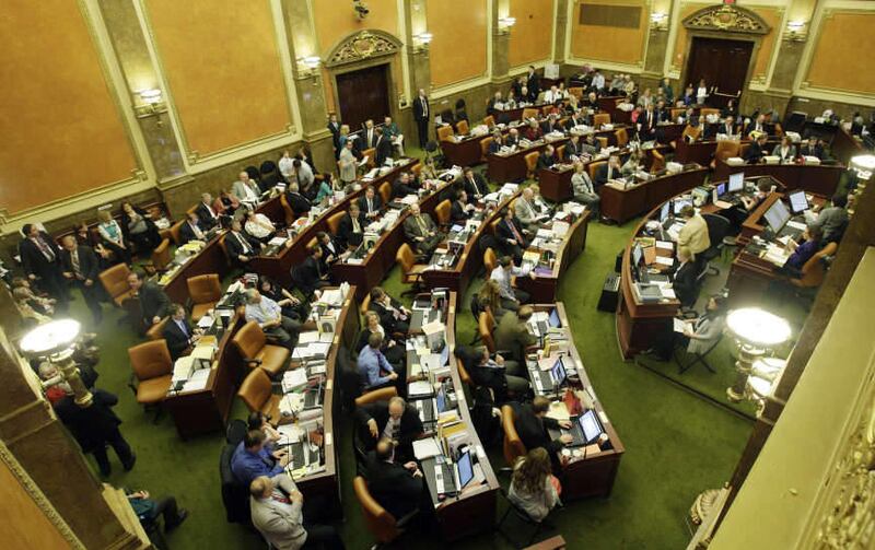 The Utah State House of Representatives meet during a sessions of the Utah State Legislature in Salt Lake City. The thundering welcome that Rep. Eric Hutchings received Tuesday during the fifth annual Rally for Recovery wasn't lost on one of his legislat