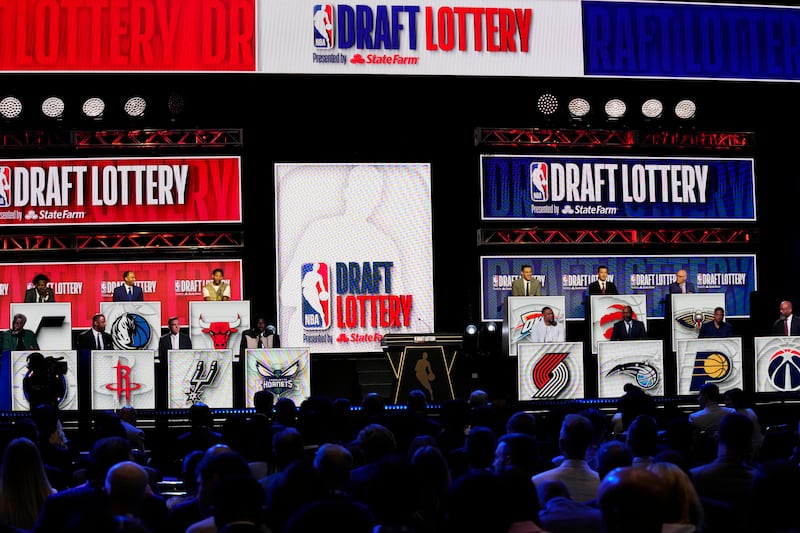 NBA draft lottery is shown