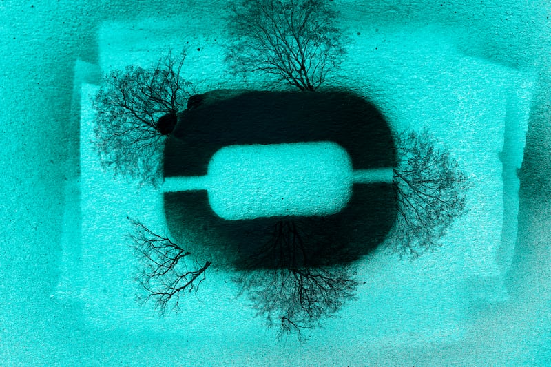 An illustration of the omicron variant.