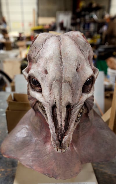 Masks are made in Evermore Park's design shop in Pleasant Grove on Thursday, Sept. 13, 2018.