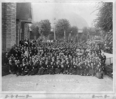 Pioneers of 1847 at the Utah Pioneer Jubilee, Salt Lake City, Utah, July 24th 1897.