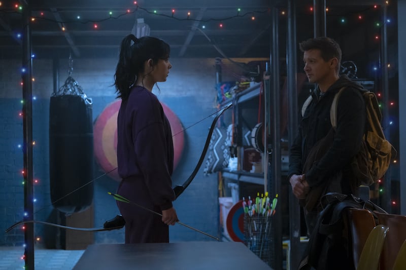 Kate Bishop and Clint Barton in “Hawkeye.”