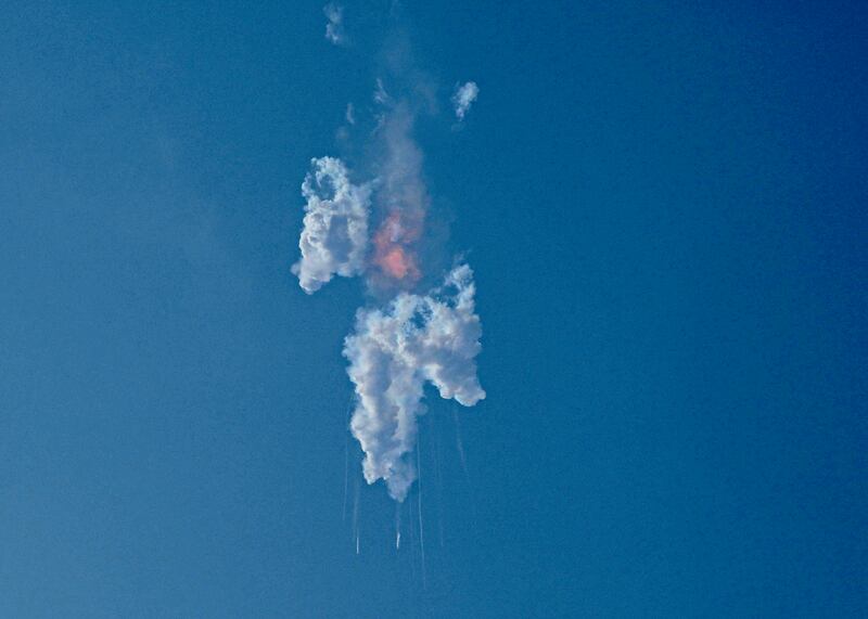 SpaceX’s Starship launches from Starbase in Boca Chica, Texas, April 20, 2023. The rocket exploded minutes after blasting off.