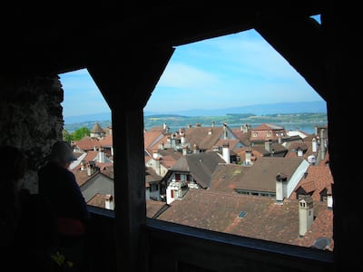 A view of Murten, Switzerland, during Blair Poelman's family history trip to Switzerland.