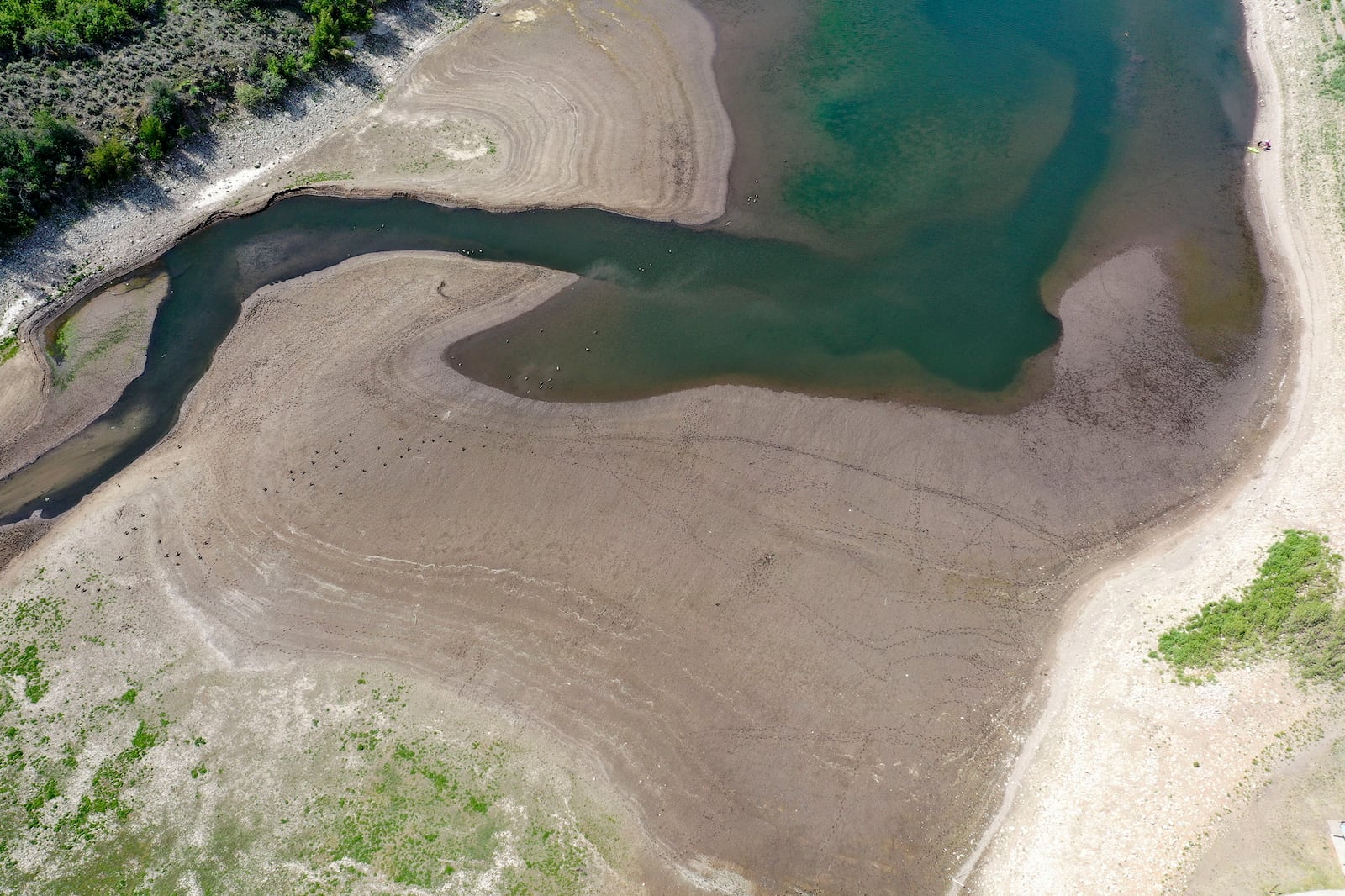 Water levels are low in East Canyon Reservoir in Morgan County due to drought in Utah.