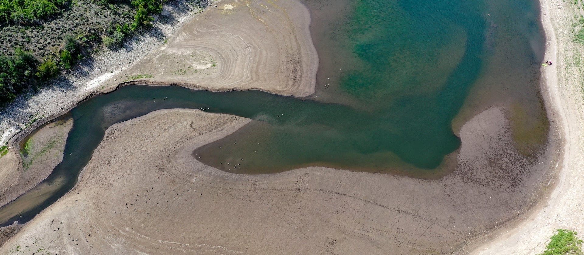 Water levels are low in East Canyon Reservoir in Morgan County due to drought in Utah.