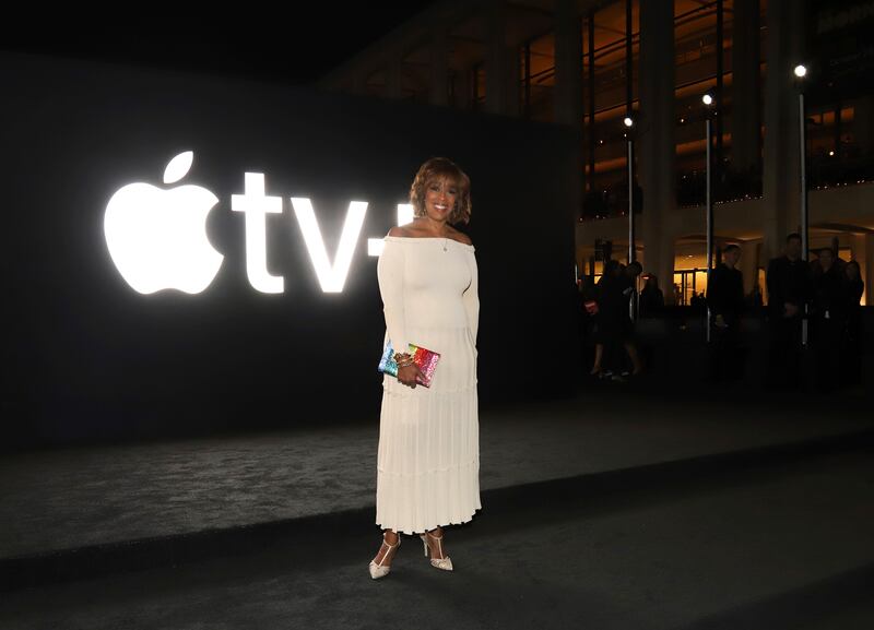 Gayle King at Apple’s global premiere of “The Morning Show” at Josie Robertson Plaza and David Geffen Hall, Lincoln Center for the Performing Arts, Monday, Oct. 28, 2019 in New York.