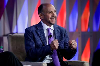 Jamie Merisotis, president and CEO of the Lumina Foundation, speaks at the National Governors Association summer meeting at the Grand America Hotel in Salt Lake City on Thursday, July 25, 2019.