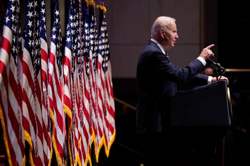 President Joe Biden speaks at the National Prayer Breakfast, Thursday, Feb. 3, 2022.