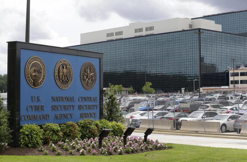 This June 6, 2013 file photo shows a sign outside the National Security Agency (NSA) campus in Fort Meade, Md.
