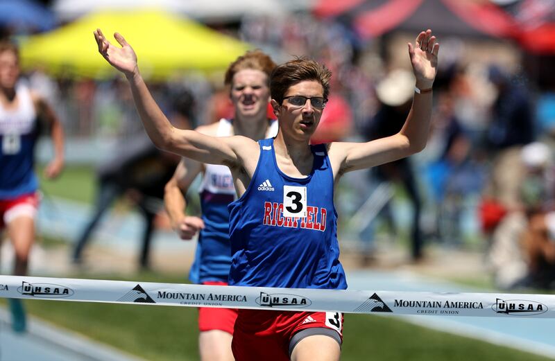 Richard Crane, shown her winning last year’s 3A 800-meter race at the state meet, owns the third-best time this season.