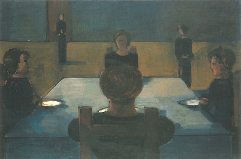 “Dinner Party” by Oskar Schlemmer.