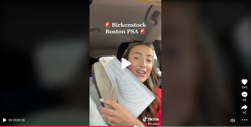Kristen Seninger explains in a TikTok video how she was able to buy a pair of the very popular Birkenstock’s ‘Boston’ clogs.