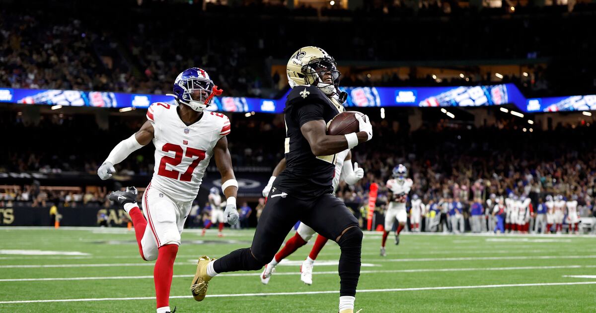 What top speed did Rashid Shaheed reach on his 87-yard touchdown ...