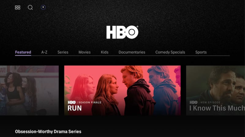 The HBO Max streaming service.