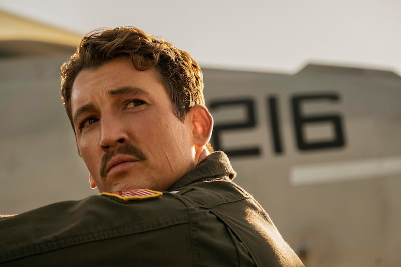 Miles Teller stars in “Top Gun: Maverick.” The show opens in theaters on May 27, 2022.
