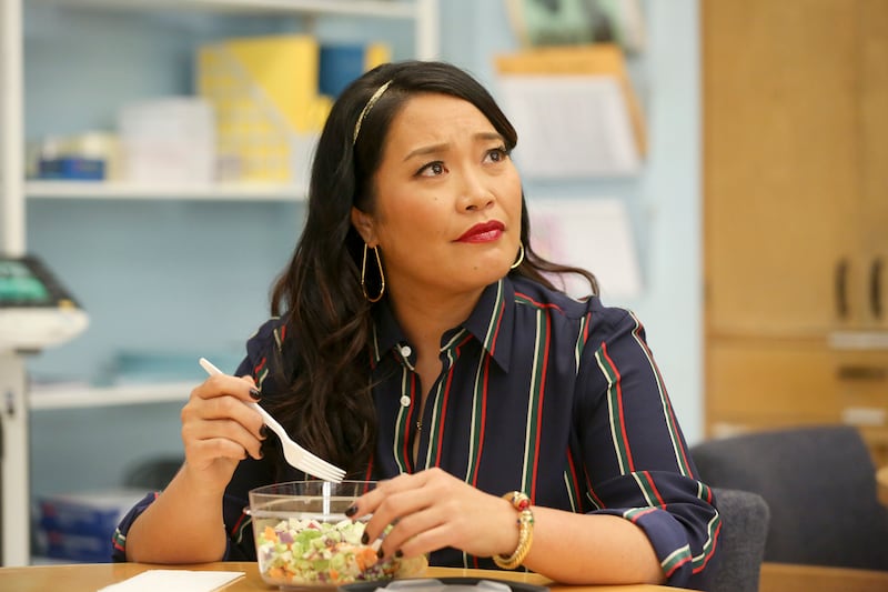 Mary Sohn as Mary in an episode of "A.P. Bio."