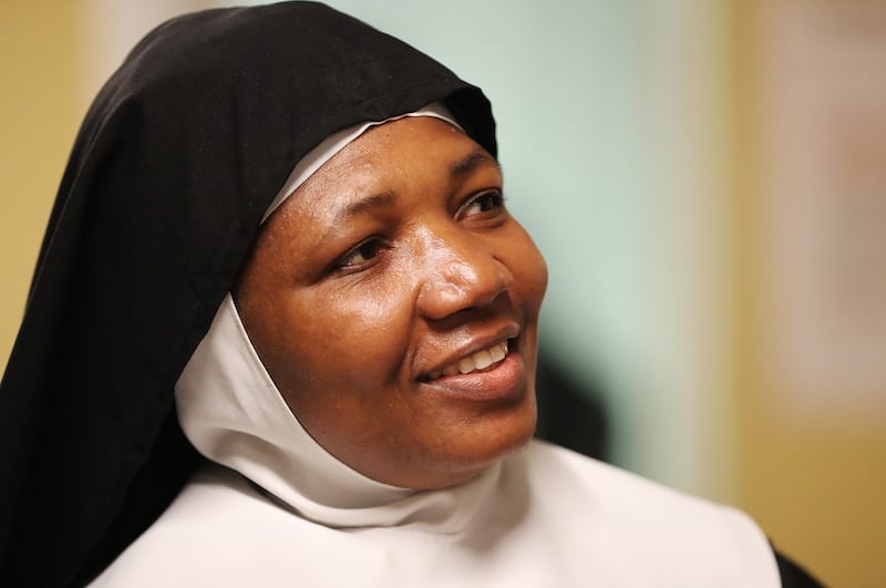 Nigerian refugee and Catholic Sister Abbey Perpetwa talks about the classes she is taking at St. Paul's Within the Walls Episcopal Church in Rome, Italy on Thursday, March 7, 2019. The Church of Jesus Christ of Latter-day Saints partners with the Catholic