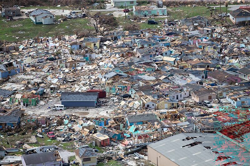 Destruction from Hurricane Dorian at Marsh Harbour in Great Abaco Island, Bahamas on Wednesday, Sept. 4, 2019.