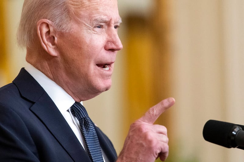 President Joe Biden speaks about Ukraine,