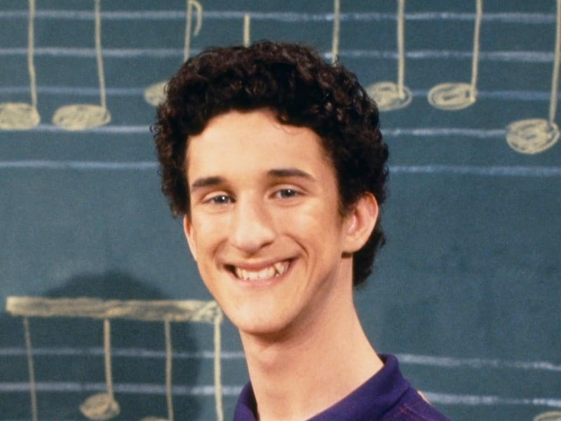 This image released by NBC shows actor Dustin Diamond as Samuel Powers, better known as Screech” from the 1990’s series “Saved by the Bell.” Diamond died Monday after a three-week fight with carcinoma, according to his representative. He was 44.