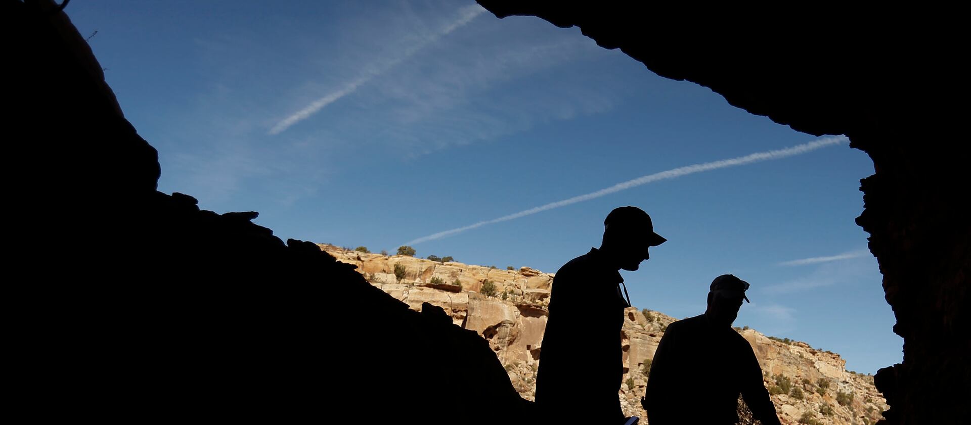 Nick and Dan Proctor survey their mining claim located in the Colt Mesa area of the former Grand Staircase-Escalante National Monument.