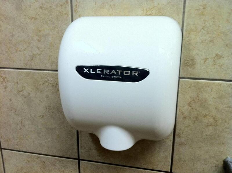 Eagles Landing Flying J in Scipio is well known for its powerful hand dryers, like this one.