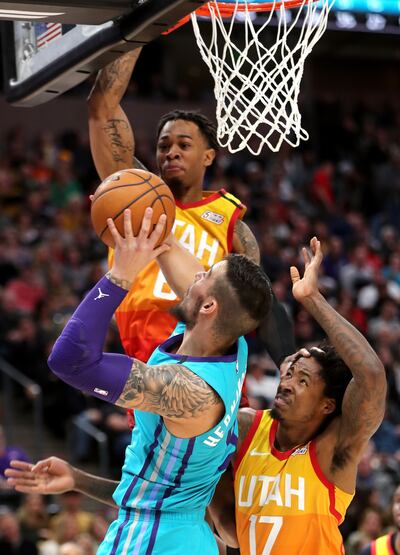 Former Utah Jazz guard Rayjon Tucker, now with the Philadelphia 76ers, is playing in the Powder League, a pro-am basketball league in Draper, Utah.