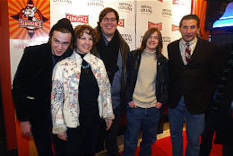 "American Fork" cast Nick Lashaway, left, Kathleen Quinlan, Hubbel Palmer, Vincent Caso, Billy Baldwin at Saturday's premiere.