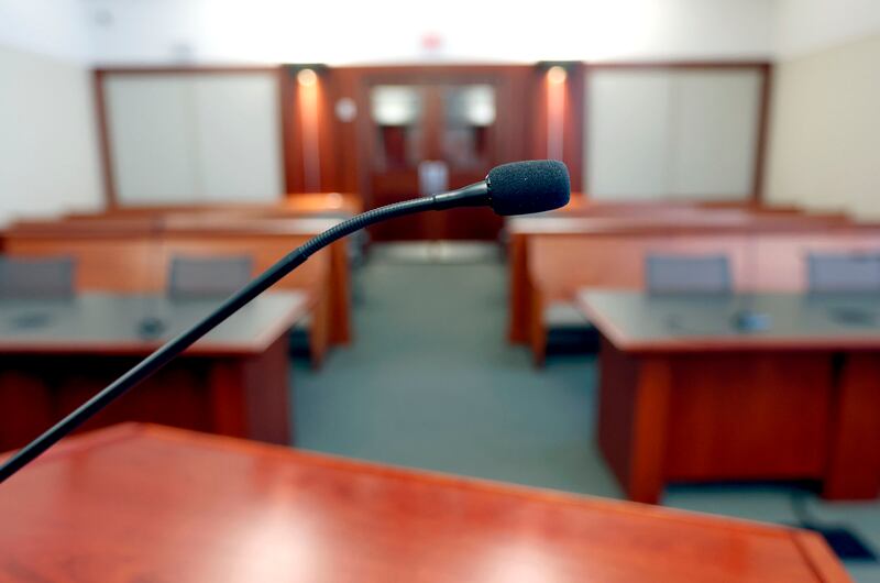 A courtroom in the Matheson Courthouse in Salt Lake City is pictured on Friday, Jan. 22, 2021.