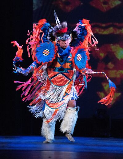 Adam Conte dances with the Living Legends during a performance in Beijing at the Tianqiao Performing Arts Center on May 24, 2019.