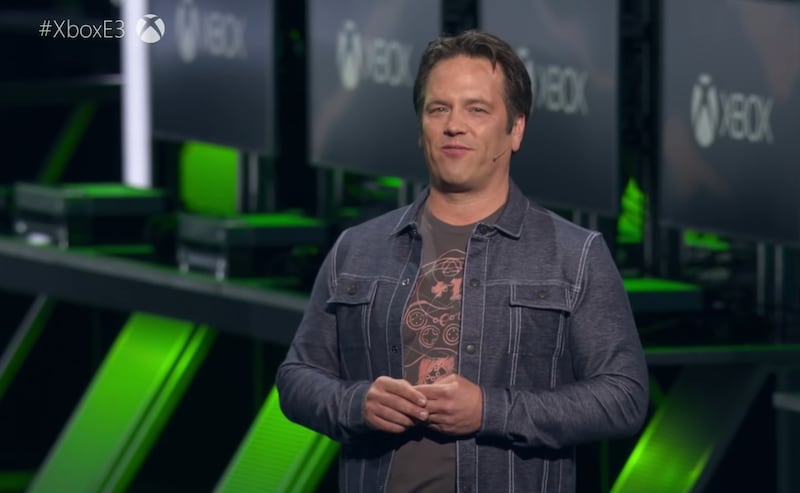 Phil Spencer, the head of Xbox at Microsoft, delivers a keynote address at the Xbox 2018 E3 press briefing.