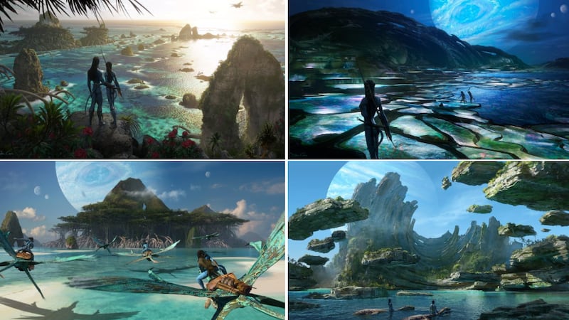 “Avatar 2” director James Cameron shared new concept art for his upcoming sequel during a presentation at the 2020 CES event in Las Vegas