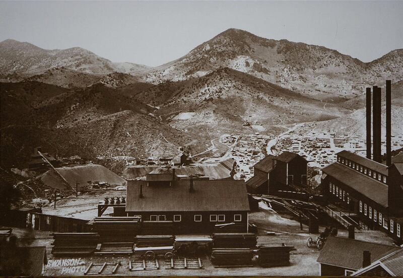 The Centennial - Eureka Surface mine above Eureka, Utah at the height of it’s mining industry. Photo courtesy of the Tintic Mining Museum
