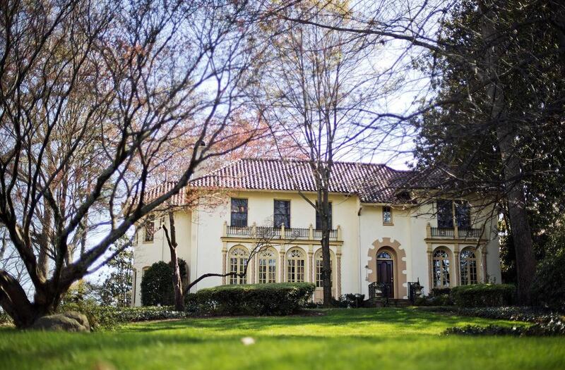In this March 31, 2014 photo, the former residence of Atlanta Archbishop Wilton Gregory sits under construction to be used as a rectory for six priests after Gregory moved to a nearby $2.2 million mansion for his own use in Atlanta. Gregory apologized for