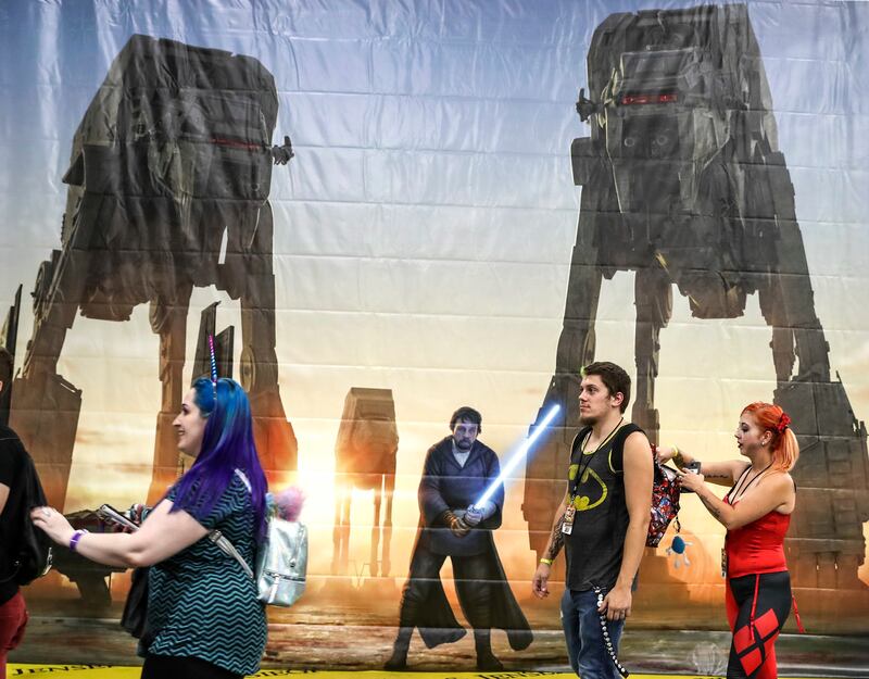 Fans attend the FanX Salt Lake Comic Convention 2018 at the Salt Palace Convention Center in Salt Lake City on Thursday, Sept. 6, 2018.