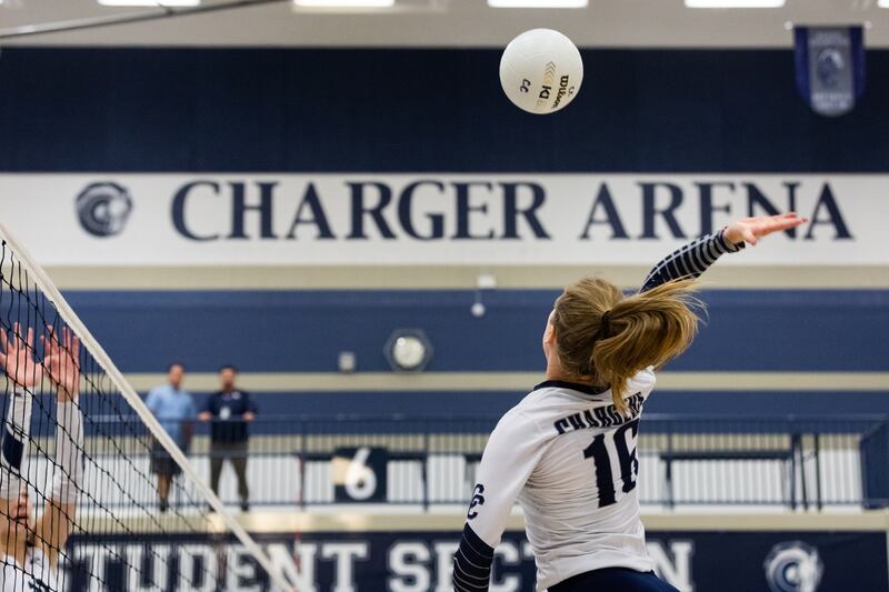 Corner Canyon’s Mia Palmer hits the ball