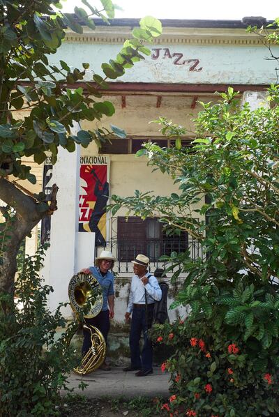 Ben Jaffe and Charlie Gabriel in the documentary "A Tuba to Cuba."