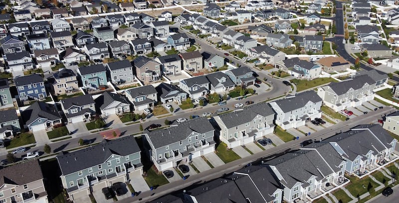 Homes in West Jordan on Oct. 10, 2022.