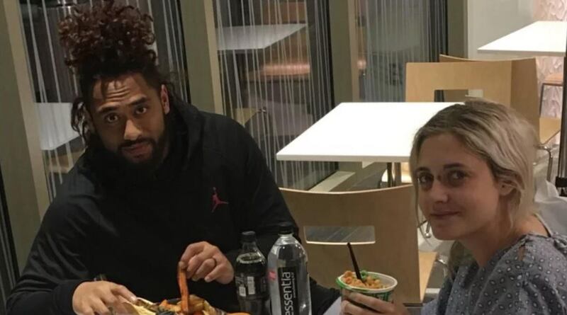 New England linebacker Harvey Langi and his wife were recently injured in a car accident.
