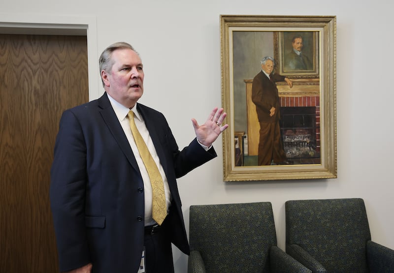Doug Wilks talks about a painting of President David O. McKay.