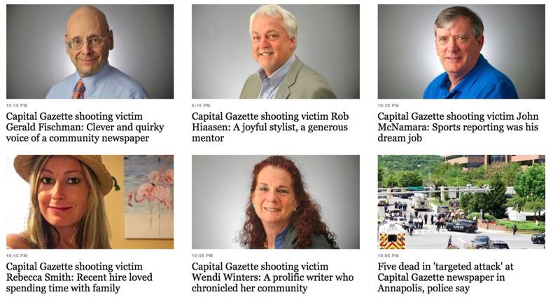 A look at the obituaries of the victims of Capital Gazette.