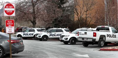 BYU police vehicles are parked outside the department's offices on the BYU campus in Provo on Thursday, Feb. 21, 2019.