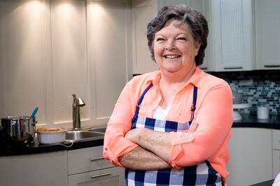 KSL "Studio 5" food and home economics contributor Becky Low poses for a photo during the taping of her final segment at the station on April 25, 2019.