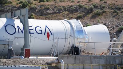 Northrop Grumman's OmegA, the company’s new intermediate/heavy-class rocket for national security missions, is pictured at the company's testing facility in Promontory, Box Elder County on Thursday, May 30, 2019.