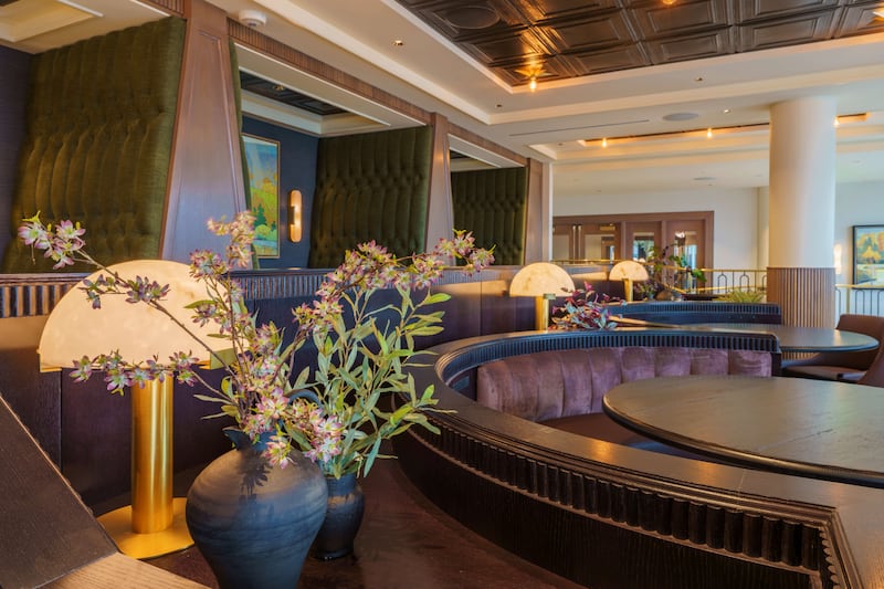 A dining area inside The Roof Restaurant on the 10th floor of the Joseph Smith Memorial Building in downtown Salt Lake City on Tuesday, Aug. 26, 2025.