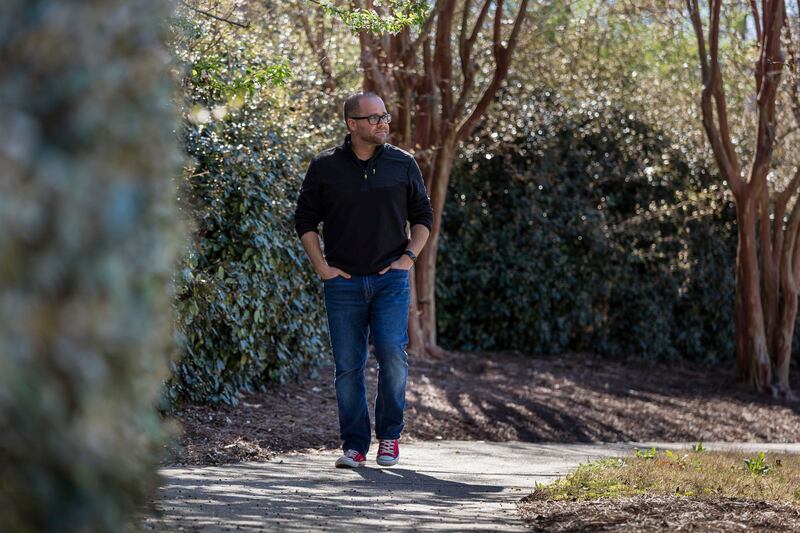 Steve Austin, a life coach, speaker and author, is photographed outside his office in Birmingham, Alabama on March 6, 2018.