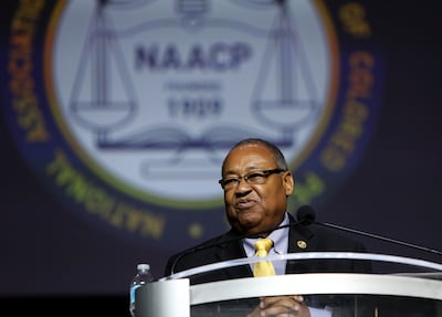 Leon W. Russell, chairman of NAACP national board of directors, speaks during the 109th NAACP Annual Convention at the Henry B. González Convention Center in San Antonio on Sunday, July 15, 2018.