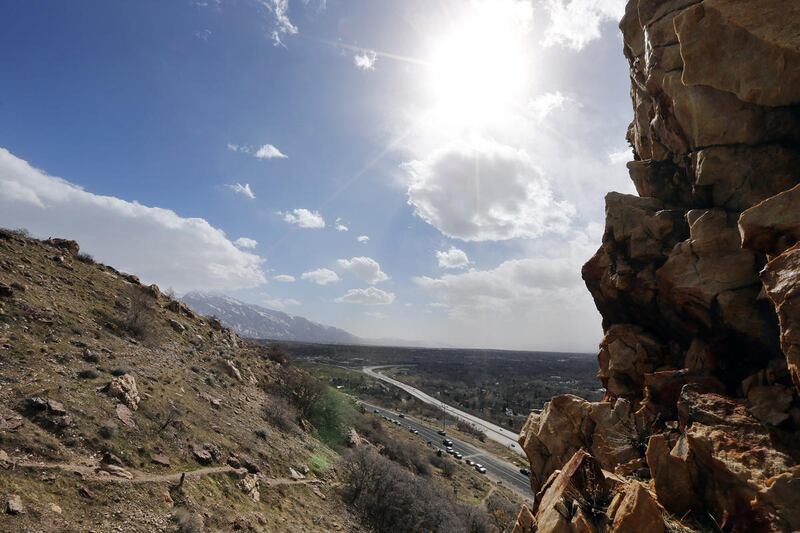 High winds blow dust into the Salt Lake Valley on Sunday, March 5, 2017.