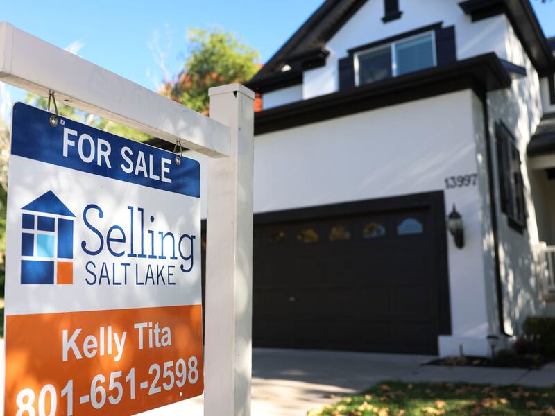 A home in Draper, Utah, is for sale on Wednesday, Oct. 18, 2023.